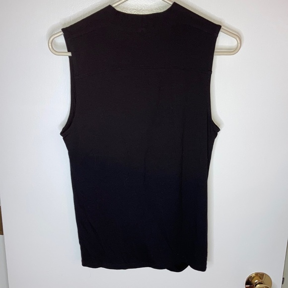 Eileen Fisher black cross front sleeveless top. Size S/P - Picture 2 of 8
